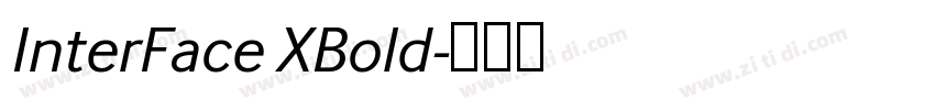 InterFace XBold字体转换